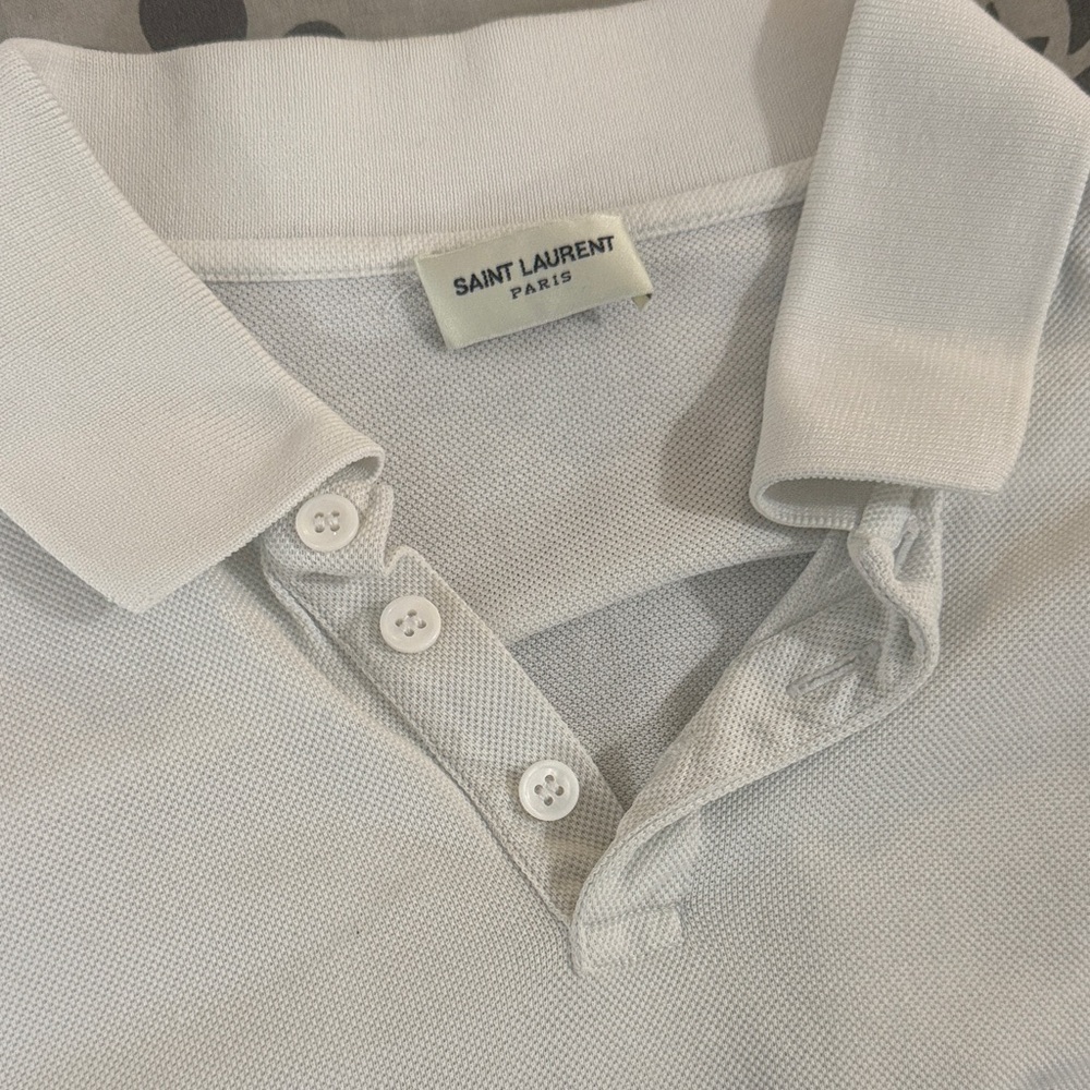 Saint Laurent Men's white Polo Shirt